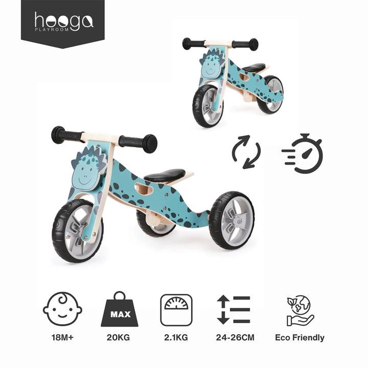 The balance bike is equipped with non-slip grip handles and safety end caps for secure riding.