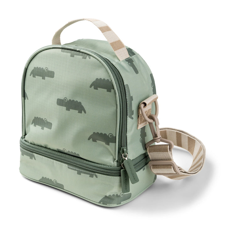 Done By Deer Kids Insulated Lunch Bag - Croco Green