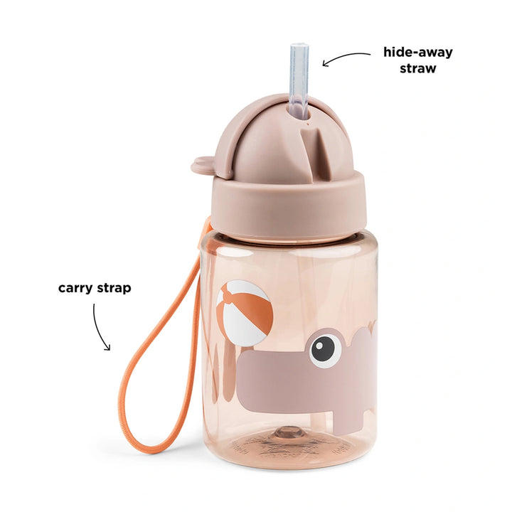 Done by Deer Kids Water Bottle With Straw - Croco Powder