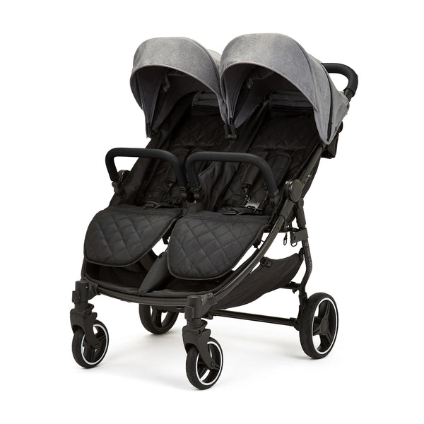 Ickle Bubba Venus Max Double Stroller - Space Grey / Black