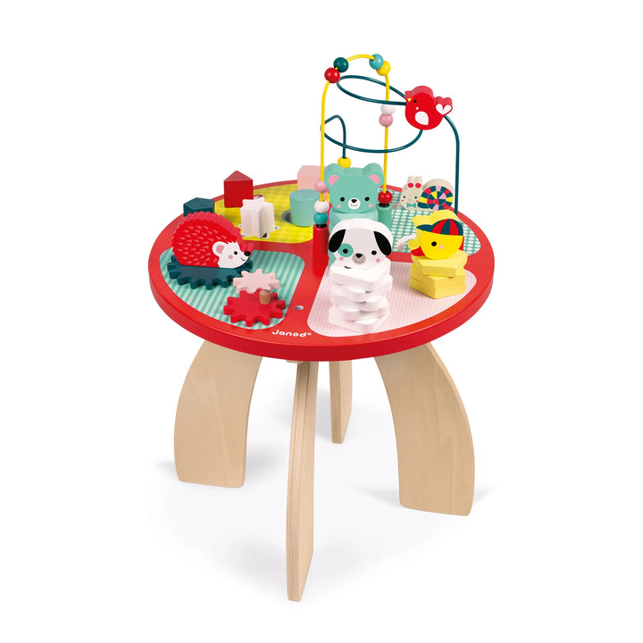 Janod Baby Activity Table - Wooden Multi-Activity Play