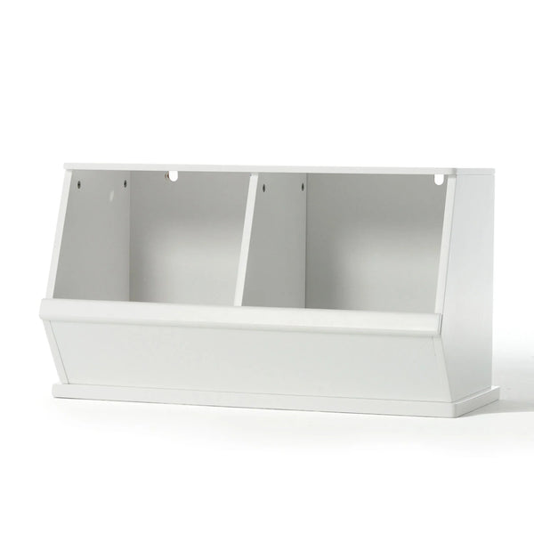 Kids Toy Storage - Stackable Storage Boxes in White