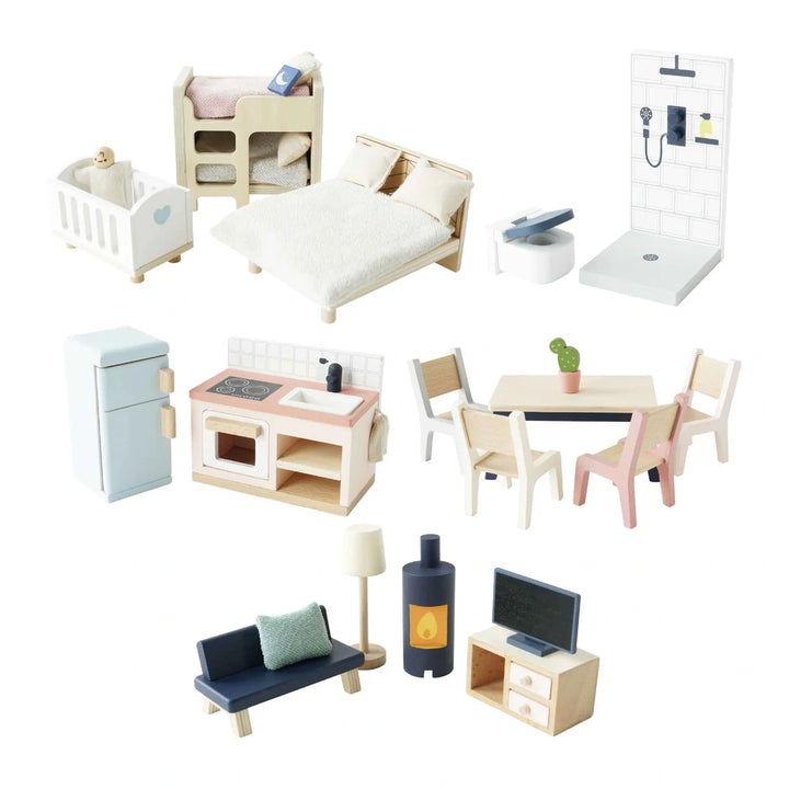 Le Toy Van Doll House Furniture Set - Complete 35 Pieces