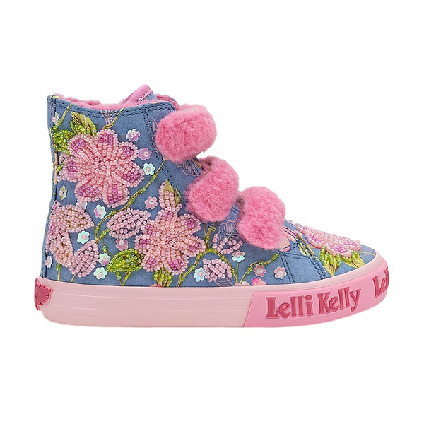 Lelli Kelly Ankle Boots with Straps - Blue Pink Fuchsia