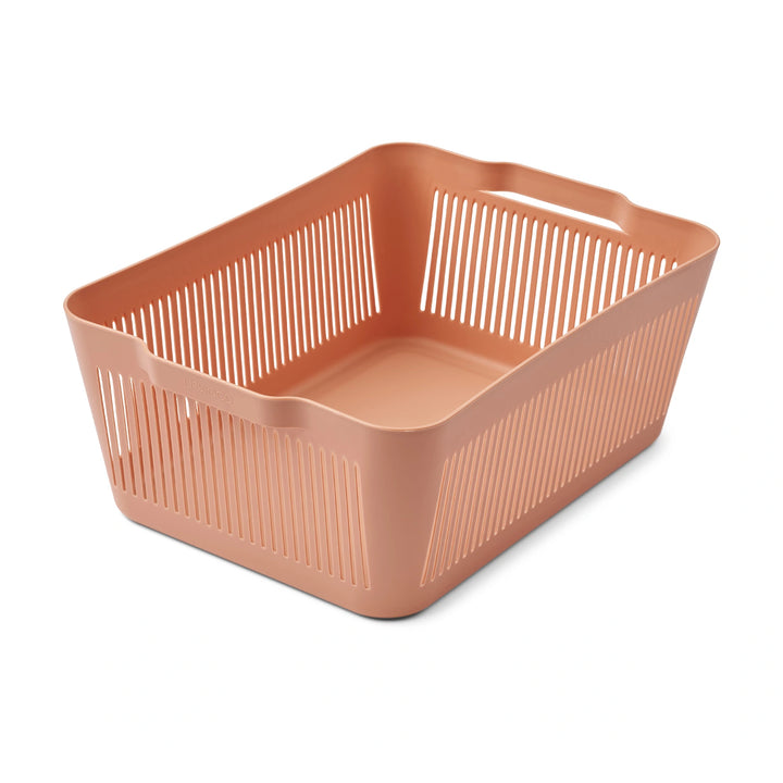 Liewood stackable storage baskets for clothes and toys.