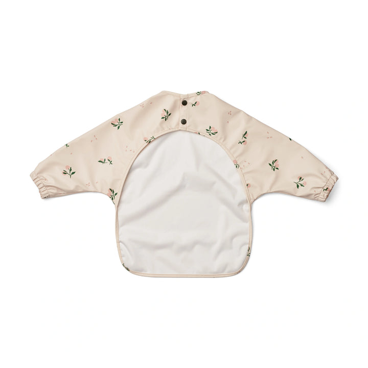 Liewood Merle Cape Bib with sleeves in Peach/Sea Shell Mix