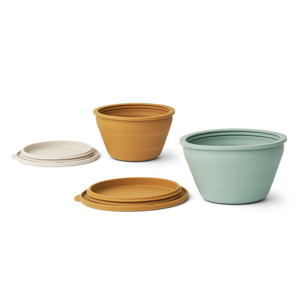 Liewood Dale Foldable Bowl Set - Golden (2 Pack)