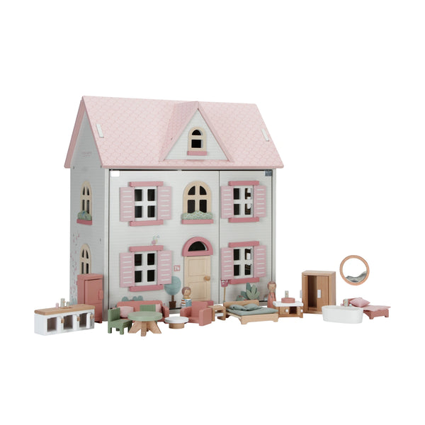 Little Dutch Wooden Doll House with Accessories - Pink