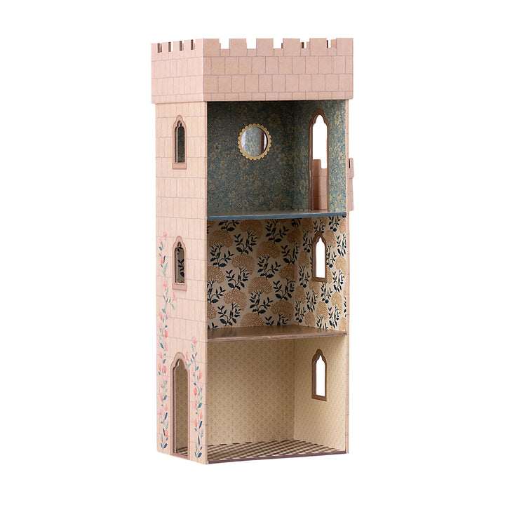 Maileg Castle with Mirror for Maileg mice, ready for decoration.