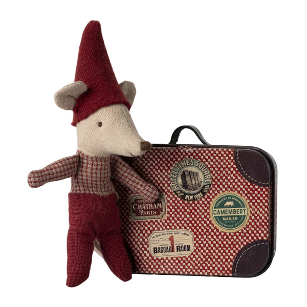 Maileg Christmas Mouse - Baby in Travel Suitcase