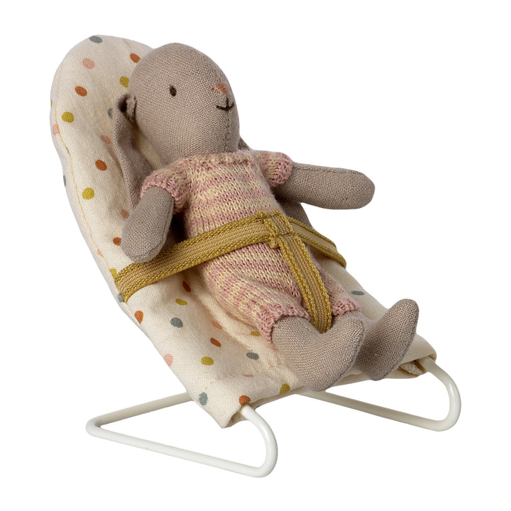 The Maileg toy baby sitter is both durable and cute.