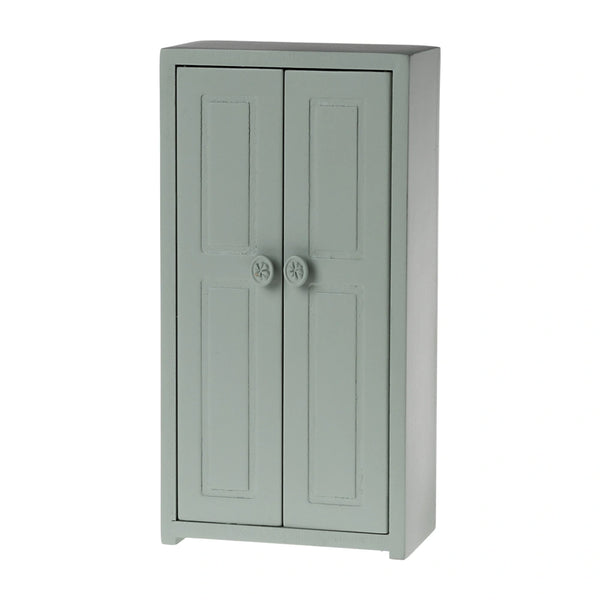 Maileg Miniature Closet - Soft Blue Wooden Wardrobe 