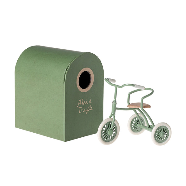 Maileg Tricycle with Garage for Mice - Green