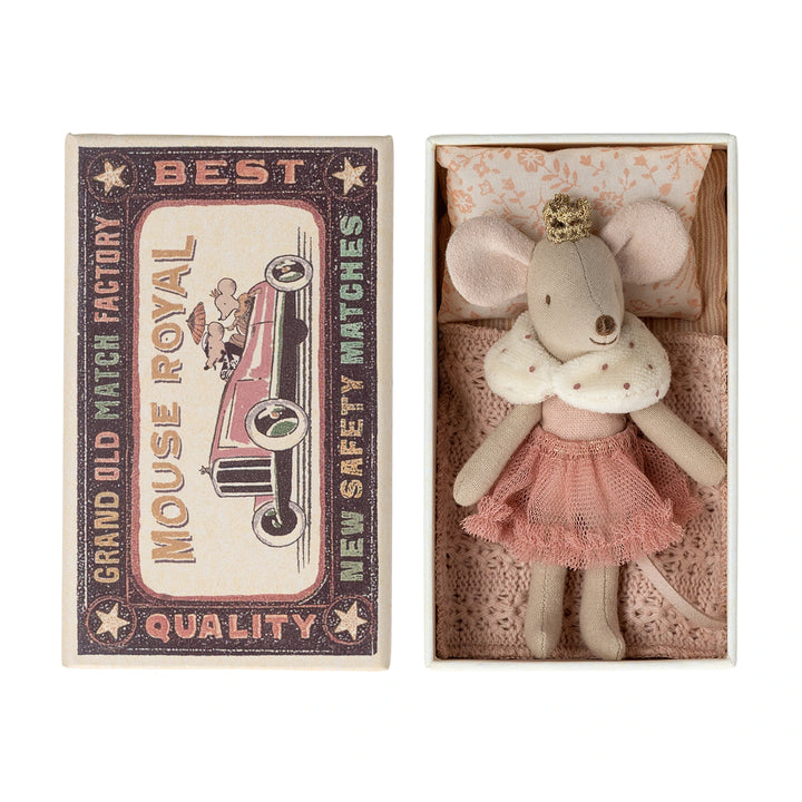 Maileg Princess Mouse Little Sister In Matchbox