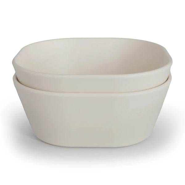 Mushie Dinnerware Bowl Set - Square - Ivory