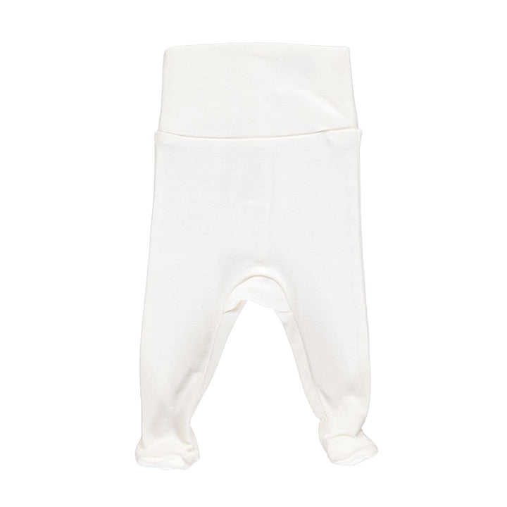 Eco-friendly new baby hamper with bodystocking and footed pants.