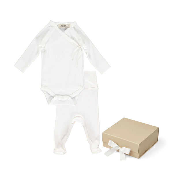 Newborn Gift Box 2 Pcs - Baby Hamper - MarMar Copenhagen - Gentle White