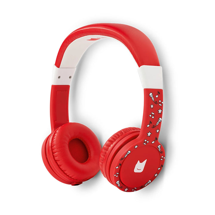 Red Tonies headphones for children's storytime