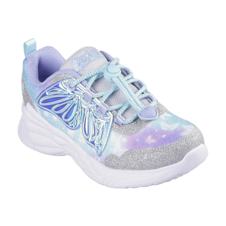 Girls’ Skechers Dream Racer with stretch-laced toggle and Adaptive Closure.