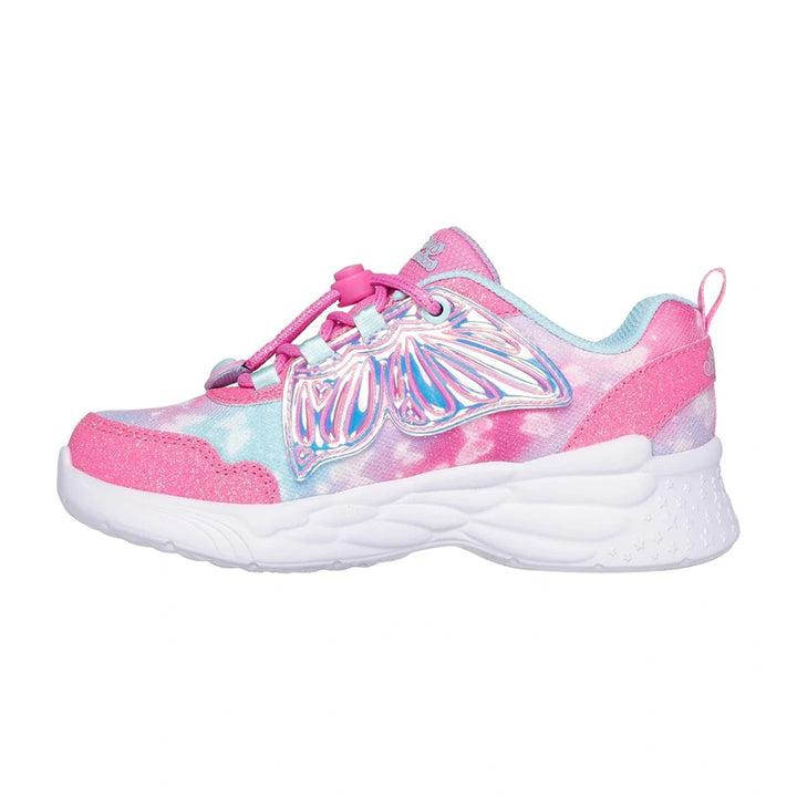 Girls’ Skechers Dream Racer with stretch-laced toggle and Adaptive Closure.