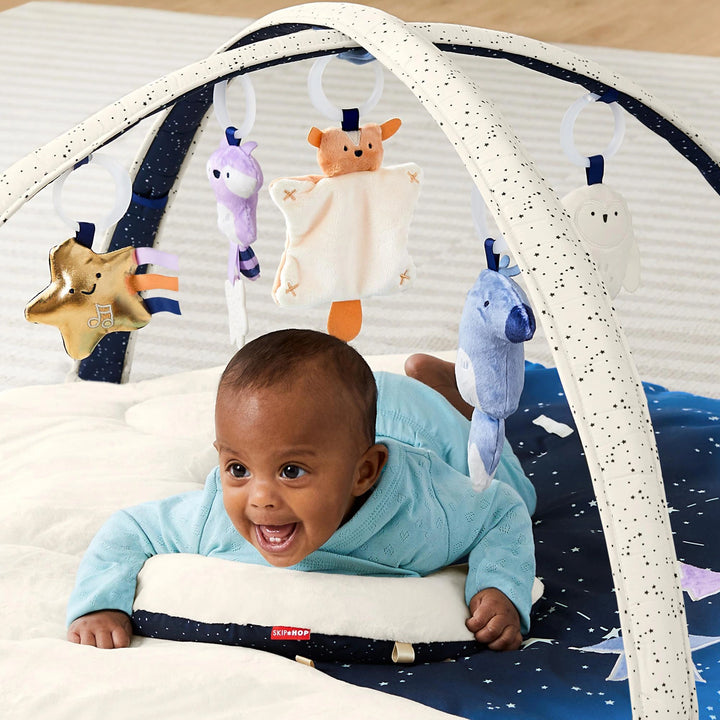 Skip Hop Sensory play mat with hanging toys.