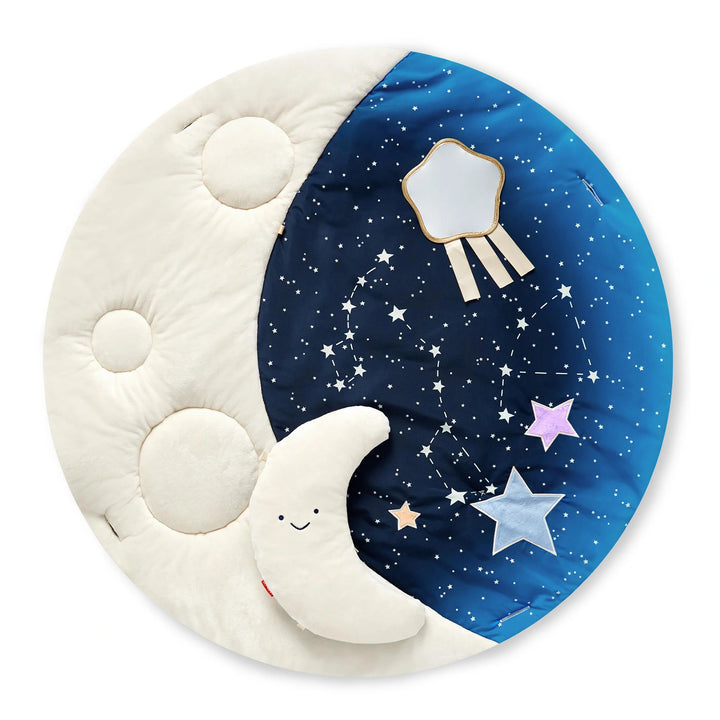 Baby play gym with celestial theme.