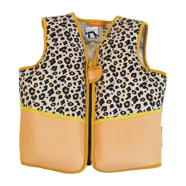 Beige Panther Print Life Jacket for Kids (2-3 Years) - Swim Essentials