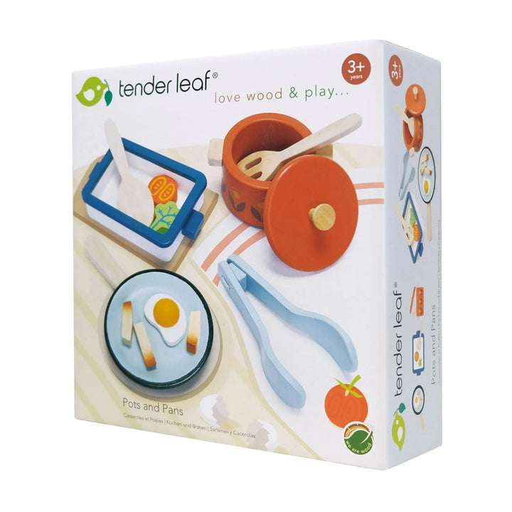 Sustainable wooden cooking utensils from Tender Leaf Toys.