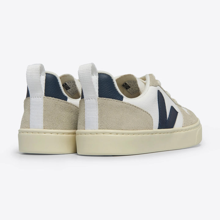 Eco-friendly Veja trainers for children close-up.