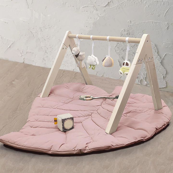 MiniDream wooden baby gym with eco-friendly materials.