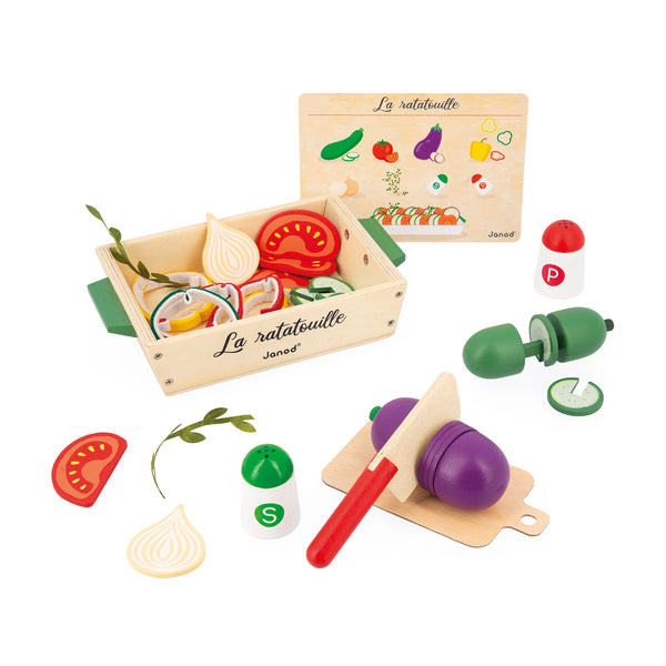 Janod Ratatouille Set - Wooden Kitchen Accessories