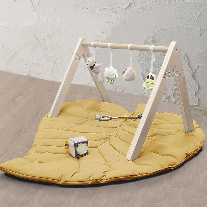 MiniDream wooden baby gym with eco-friendly materials.