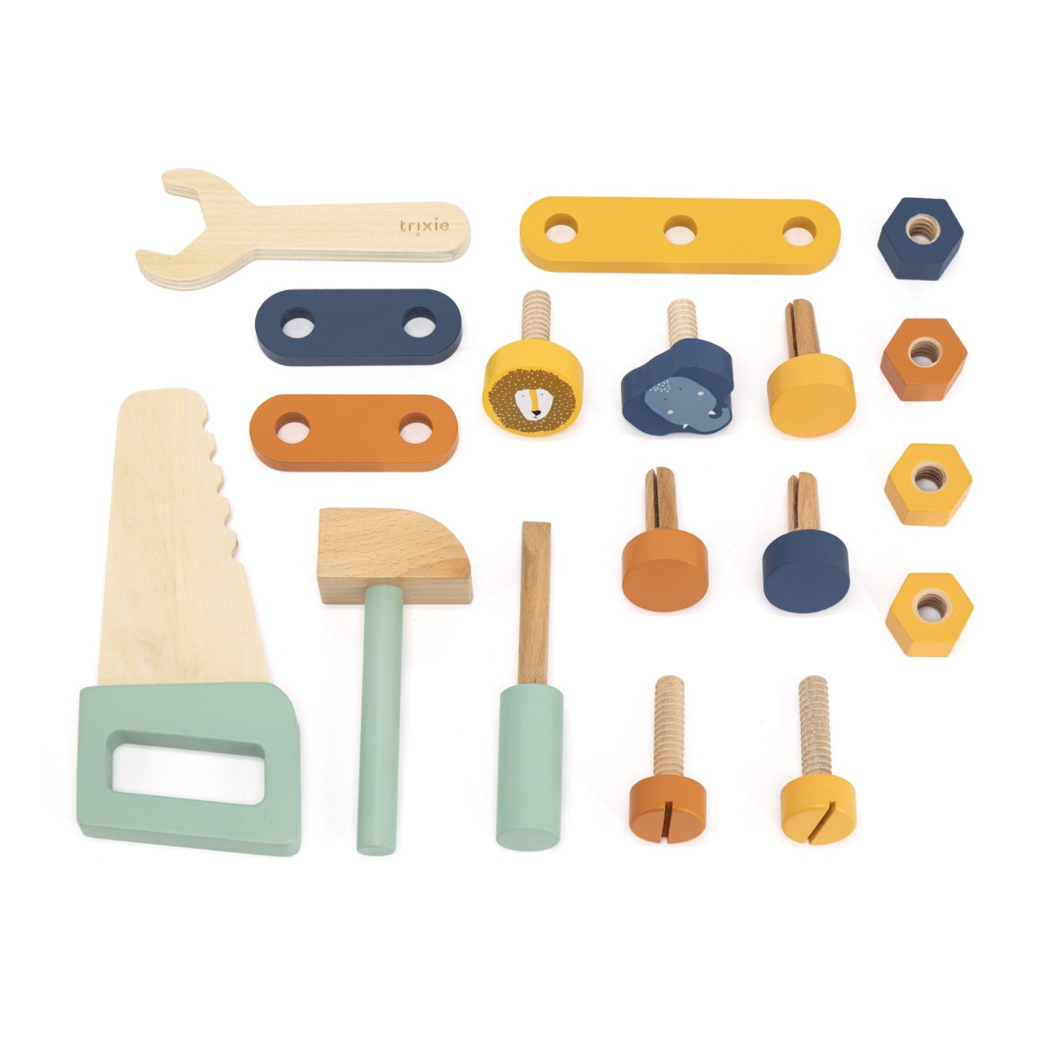 Kids Wooden Tool Box - Tool Set - Wooden Toys | Trixie