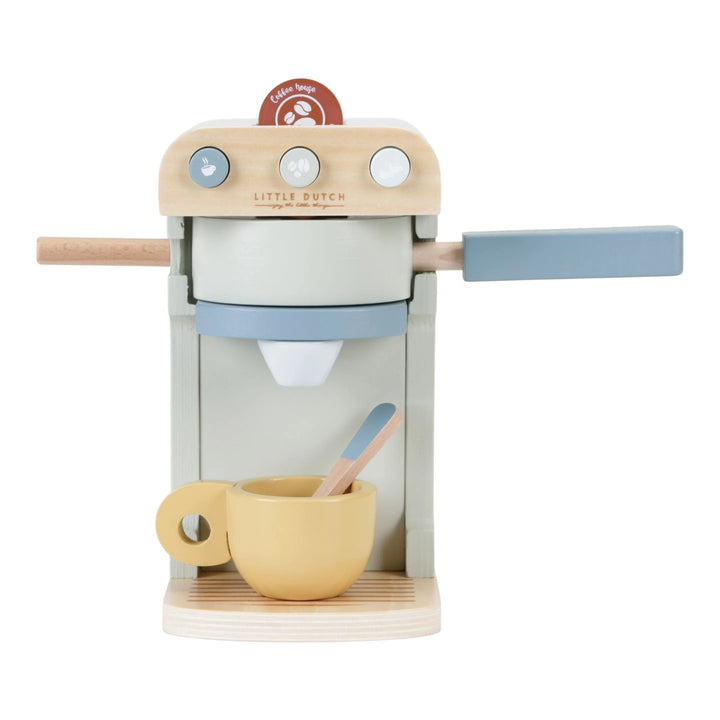 Encourage role-play with this charming coffee maker, complete with cups and spoons