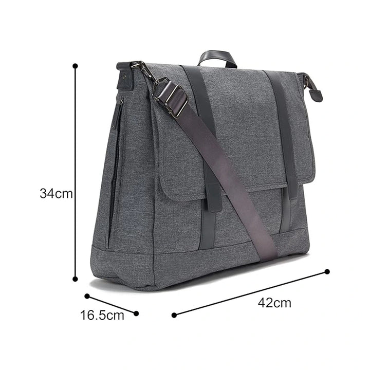 Baby Changing Bag Messenger - Grey Dimensions: 48 x 4.5 x 35 cm