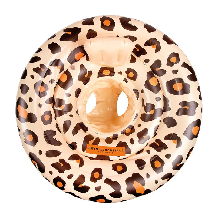 Showcasing the eye-catching beige leopard print design that makes the float fun and stylish.