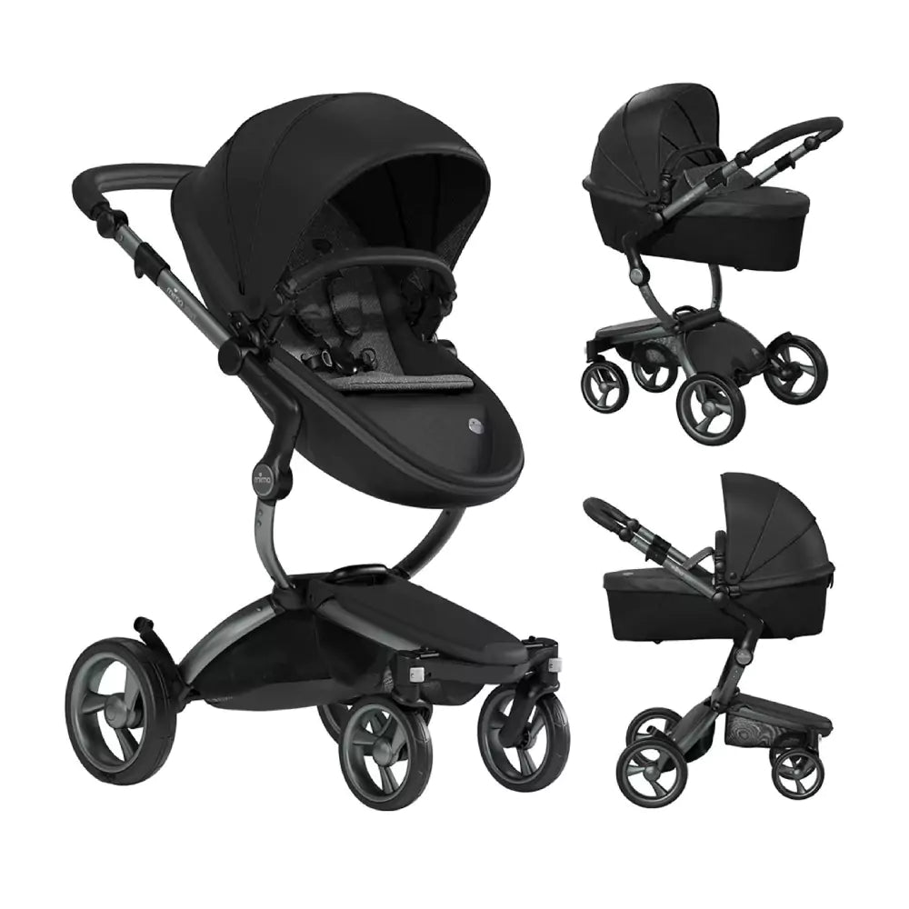 Pushchair Graphite Grey Frame Black Seat Pod Mima