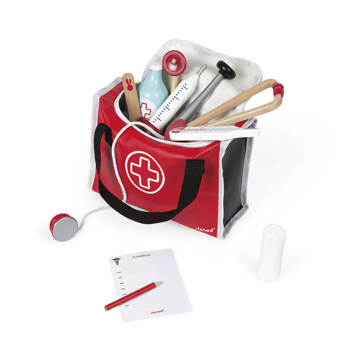 Doctors Bag set in white background