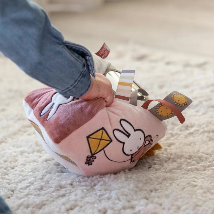 The Miffy is a soft Baby Toy with crinkle sounds and a mirror.