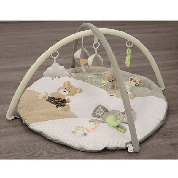 Soft, cushioned baby play mat with anti-slip design and carry case