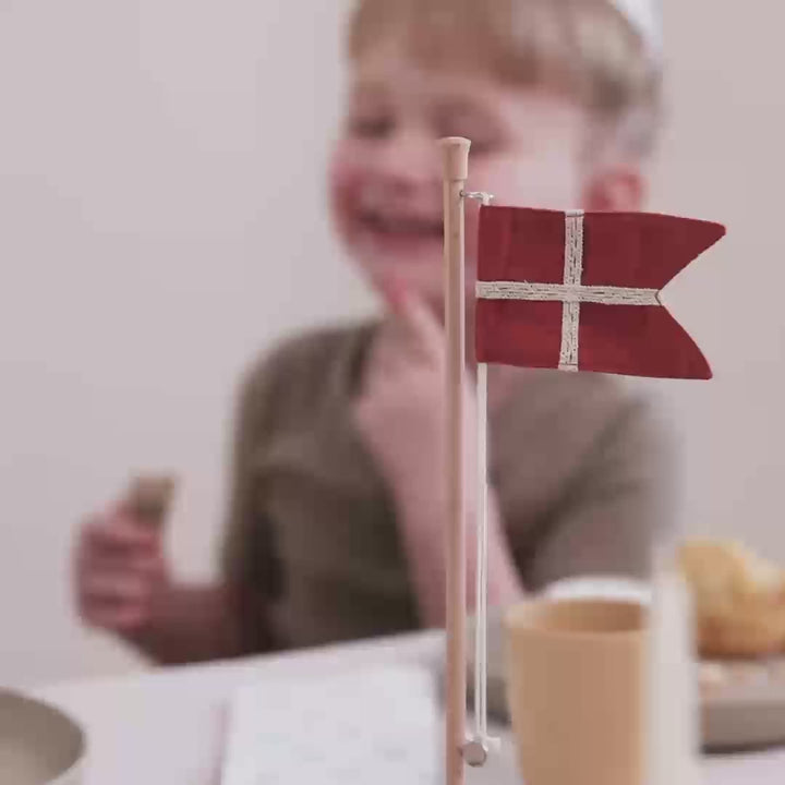 Sebra Birthday Table Flag - Danish Flag