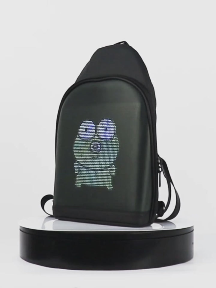 Video Small Smart Pixel LED Sling Bag – Black Shoulder Bag