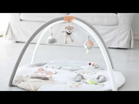 This is a video of the Luxury Baby Play Mat | Musical Safari Play Gym.
