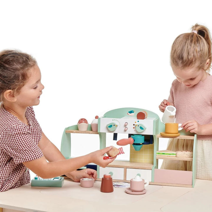 Children playing with the Bird Café