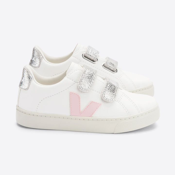 Veja Kids ESPLAR LEATHER - White Petale Silver