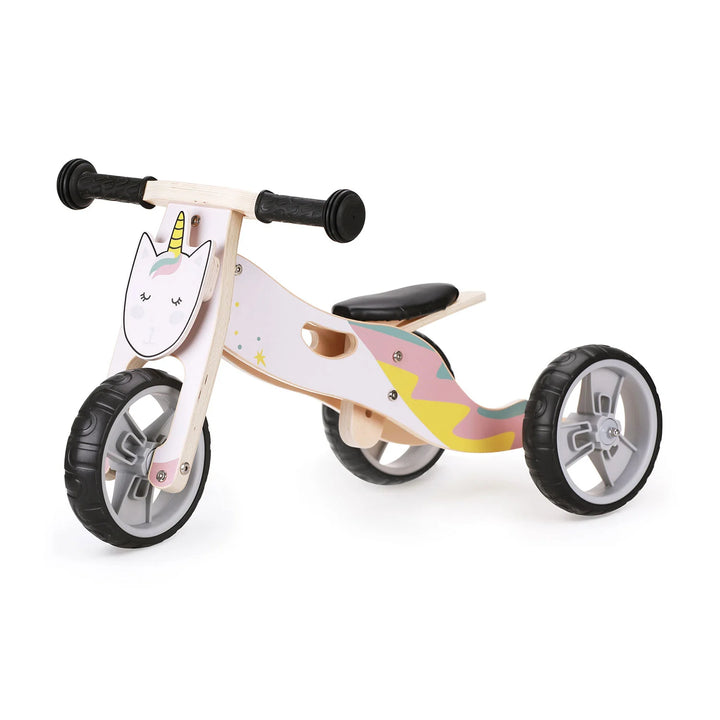 2 in 1 Wooden Balance Bike - Unicorn