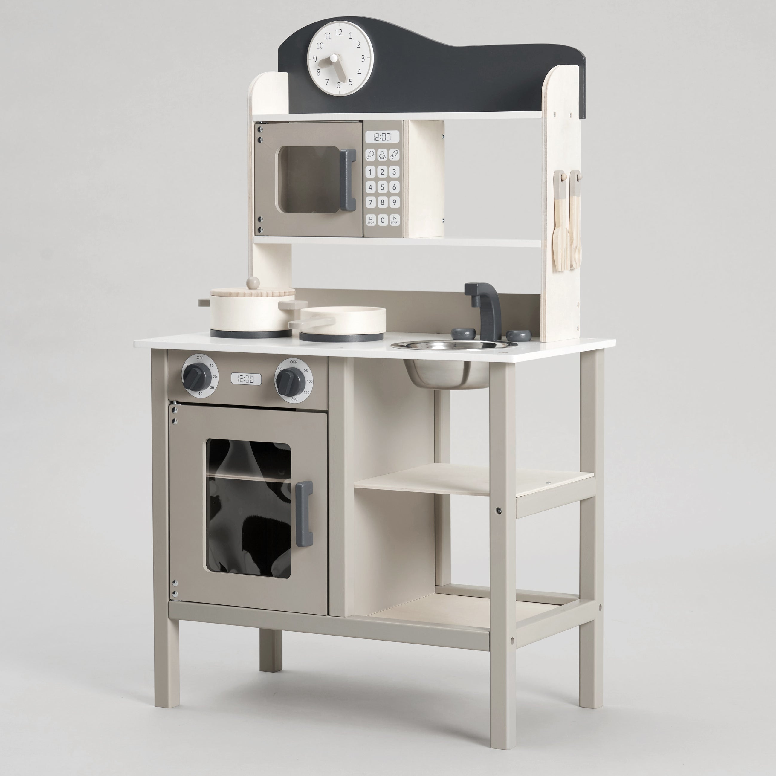 Grey wooden cheap toy kitchen