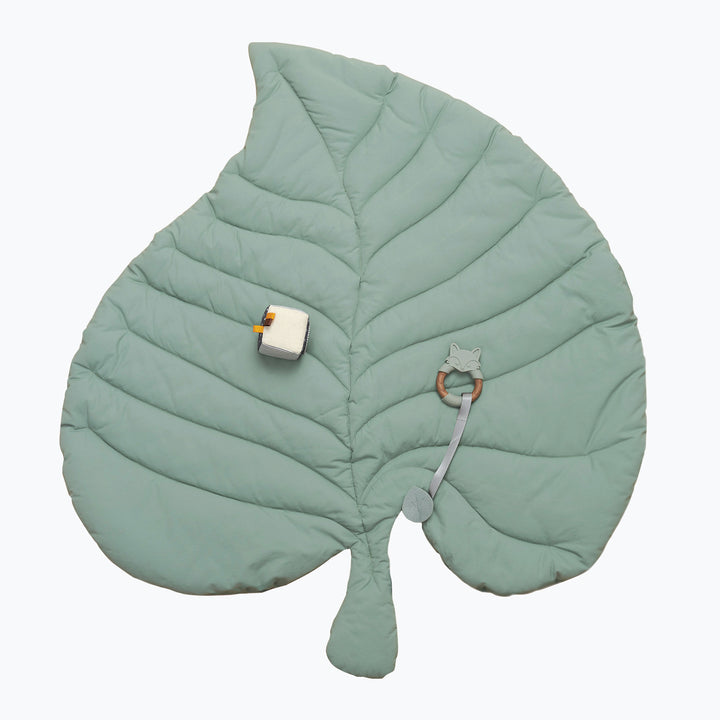 Baby Play Mats for Babies - Turquoise Leaf-Shaped Mat