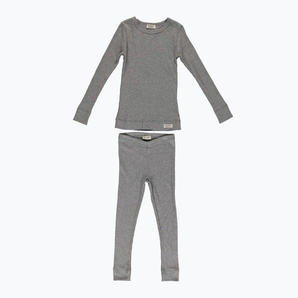 MarMar Copenhagen Kids Pyjamas Set - Long T-Shirt with Leg - Grey