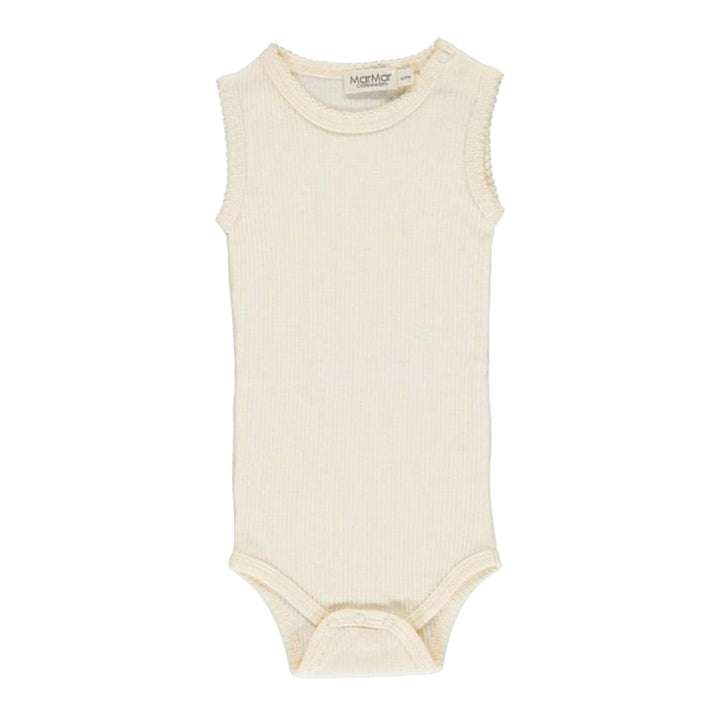 MarMar Sleeveless Baby Bodysuit Organic Cotton - Off White